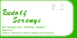 rudolf serenyi business card