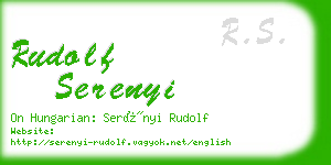rudolf serenyi business card